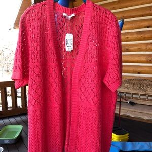 CJ Banks s/s Sweater Cardigan. 2X 20/22W. NWT